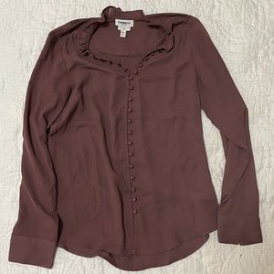 Express SLIM FIT RUFFLE COLLAR PORTOFINO SHIRT